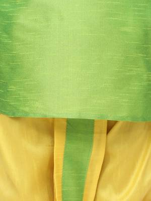 Green Pocket Embroidery Dhoti Kurta For Baby Boy 4