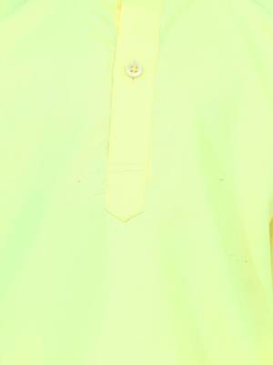 Yellow Full Sleeve Stand Collar Kurta Pajama 4