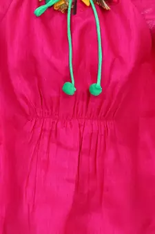 Pink Festive Kaftan Dhoti For Girls
