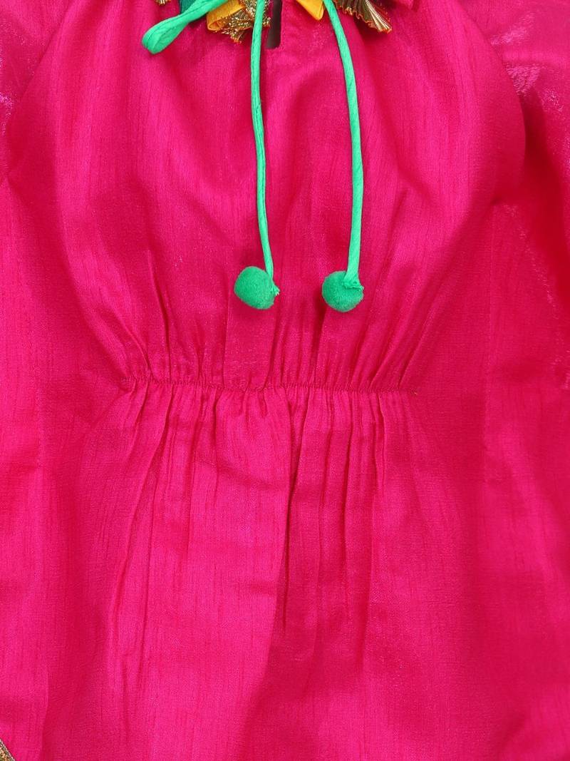 Pink Festive Kaftan Dhoti For Girls