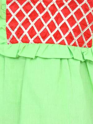 Green Cotton Full Sleeve Top with Harem 4