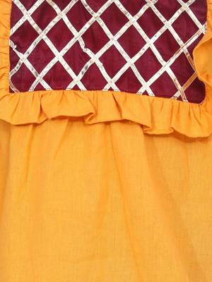 Yellow Cotton Full Sleeve Top with Harem 4