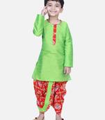 Red Patan Patola Full Sleeve Dhoti Kurta