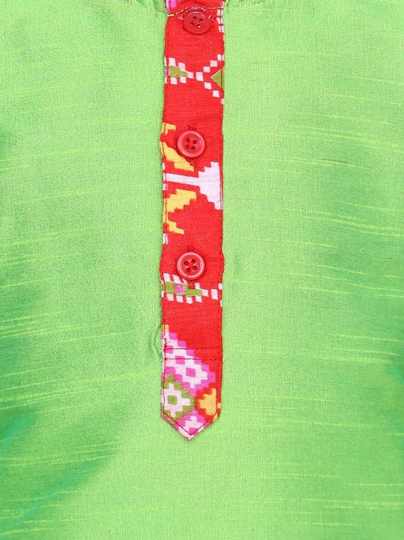 Red Patan Patola Full Sleeve Dhoti Kurta