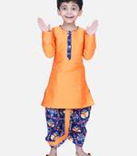 Blue Patan Patola Full Sleeve Dhoti Kurta