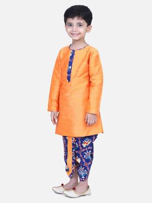 Blue Patan Patola Full Sleeve Dhoti Kurta 2