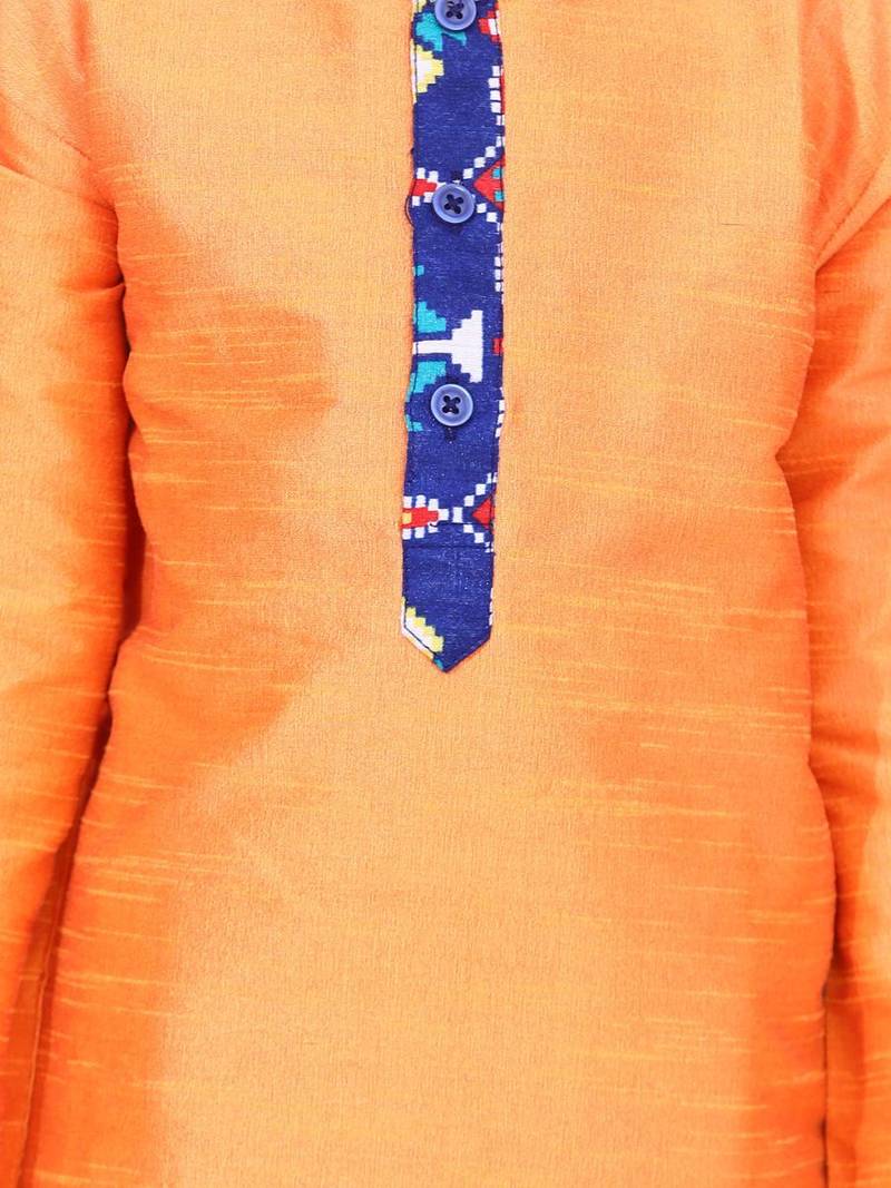 Blue Patan Patola Full Sleeve Dhoti Kurta