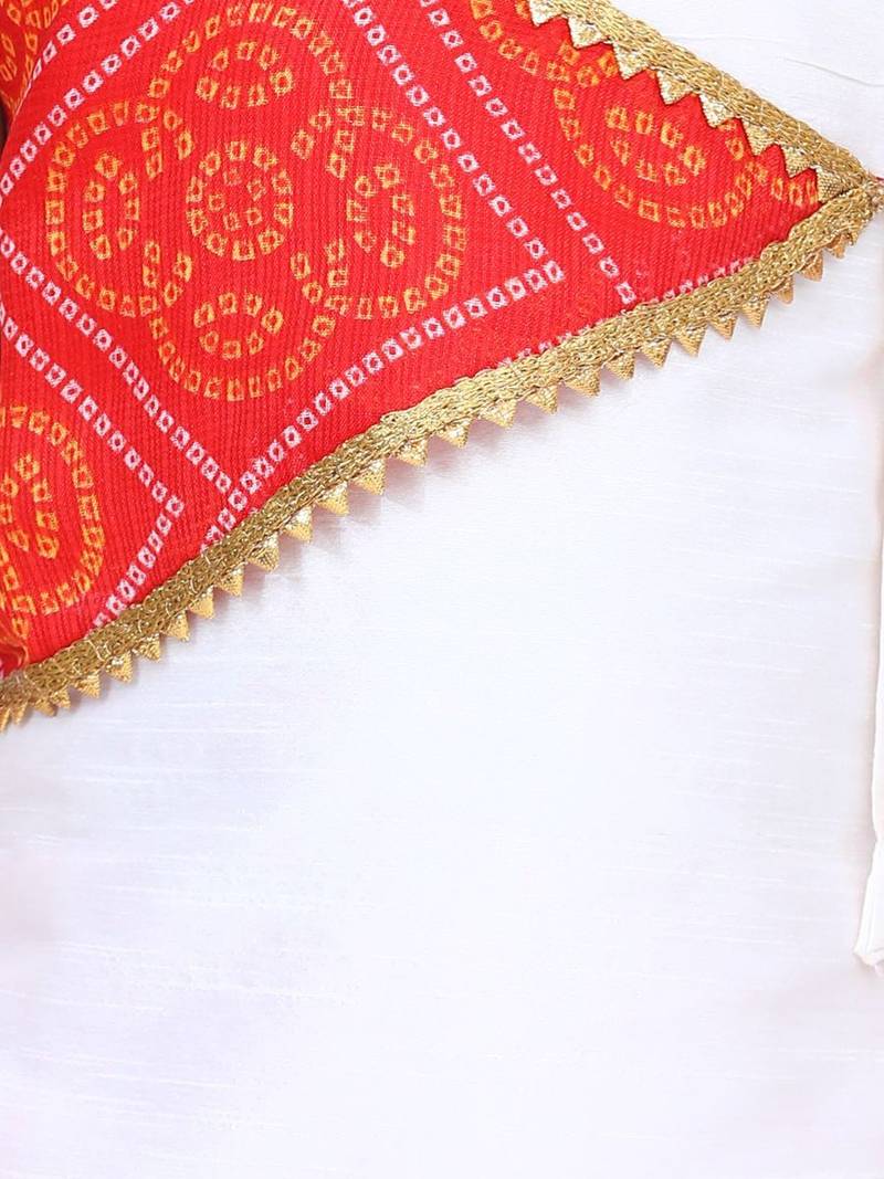 White Panel Kurti Dhoti For Baby Girls
