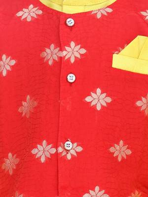 Yellow Attached Chiffon Jacket Full Sleeve Kurta Pajama 4
