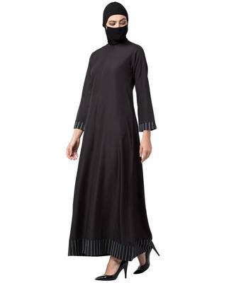 Musheco  Abaya With Striped Border 3