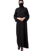 Musheco  Black Abaya With Contrast Details
