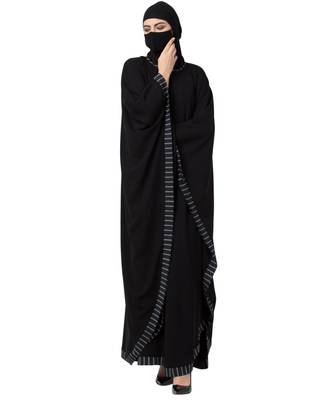 Musheco Kaftan Abaya With Striped Border 3