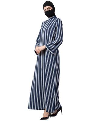 Musheco Modest Dress In Stripes 3