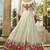 White Embroidered Faux Georgette Semi Stitched Anarkali Salwar With Dupatta