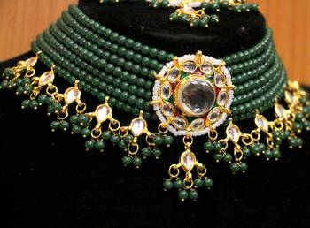Green crystal necklace-sets 3