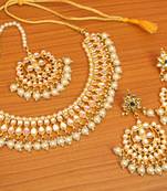 White crystal necklace-sets