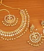 White crystal necklace-sets