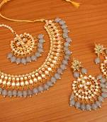Grey crystal necklace-sets