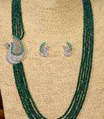 Green onyx necklace-sets
