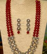 Red onyx necklace-sets
