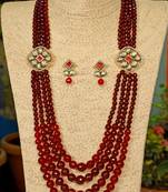 Red onyx necklace-sets