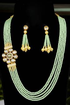Green onyx necklace-sets