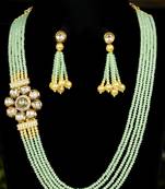 Green onyx necklace-sets