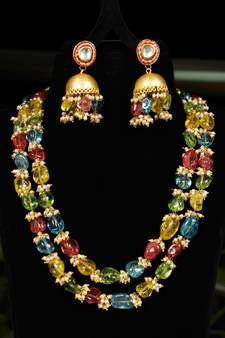 Multicolor onyx necklace-sets