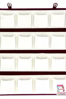 atorakushon Velvet 16 Pair Earrings Organizer Jewellery Box for Women and Girls cream