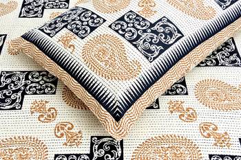 TEXSTYLERS 220 TC Super King Size 100% Cotton Jaipuri Print Bedsheet with 2 Pillow Covers 4
