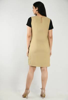 Multicolor plain crepe short-dresses 2