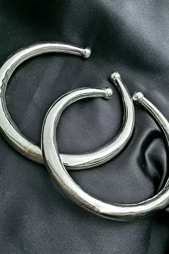 German Silver Handmade Engraved Foot Kada