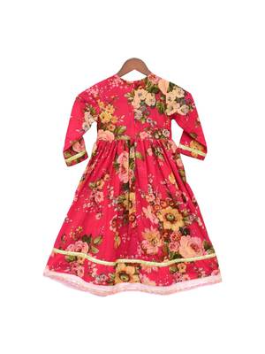 Pink Floral Anarkali 1