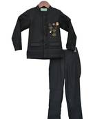 Black plain Santoon Co Ord Set 