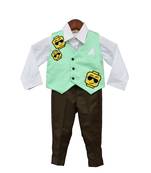 Blue Printed Cotton three Piece Co Ord Set 