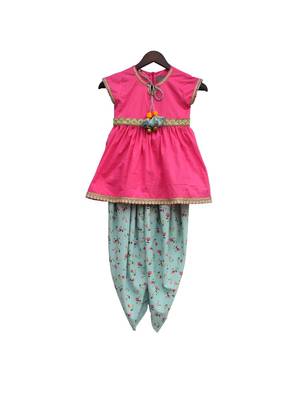 Pink Kurti and Dhoti 1