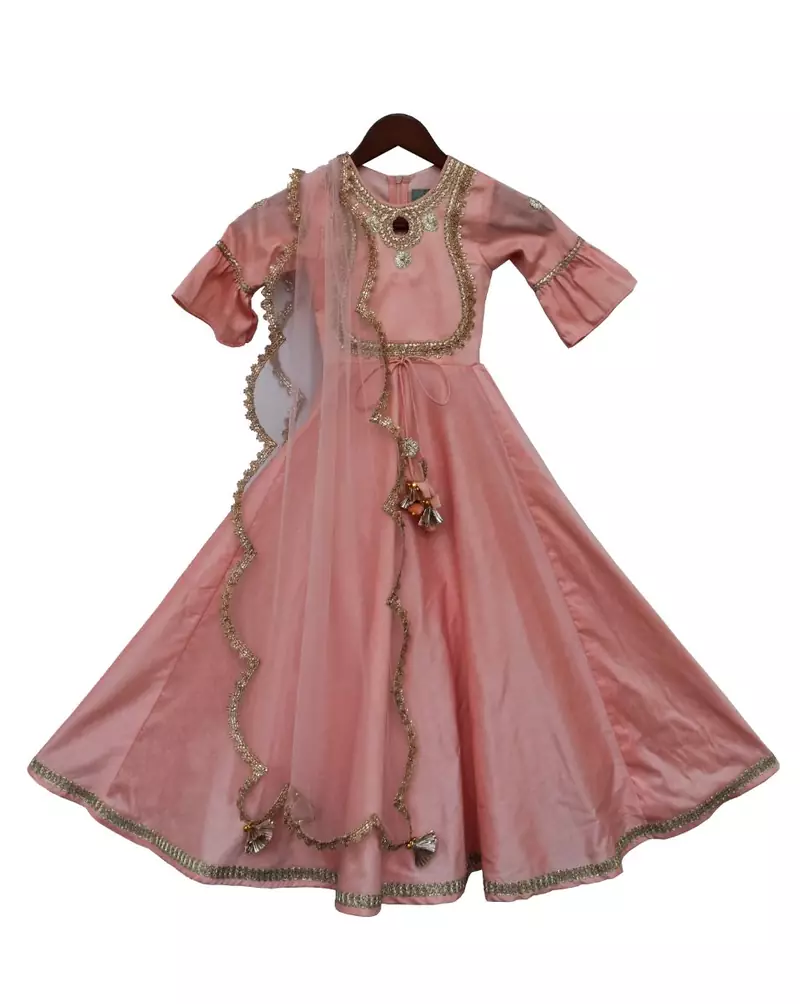 Peach Anarkali Dress