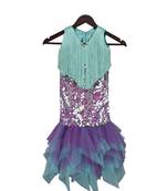 Aqua Purple Mermaid Dress For Girls