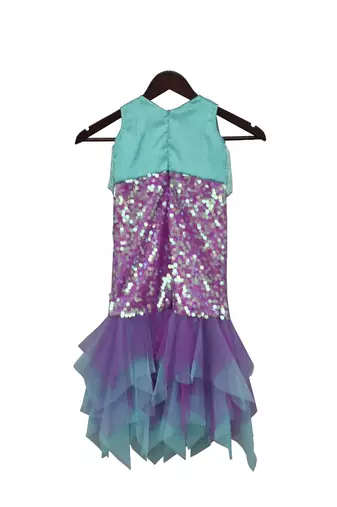 Aqua Purple Mermaid Dress For Girls