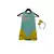 Sea Green and Lemon Yellow Lycra Dress
