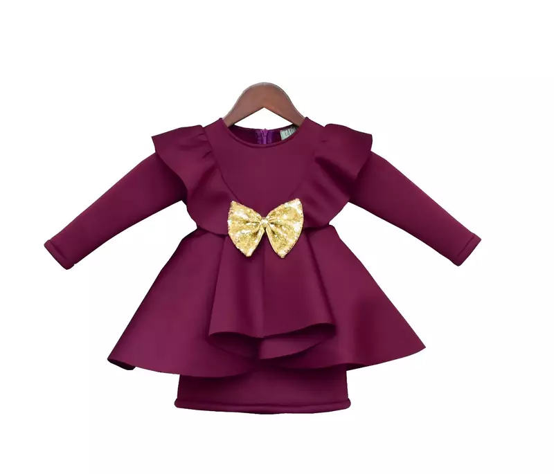 Wine Lycra Dress