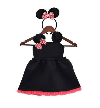 Black Lycra Dress for Girls 1