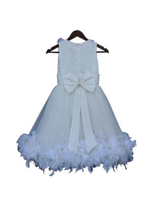 Light Blue embroiderd Silk Gown 2