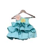 Blue Plain Silk Frock