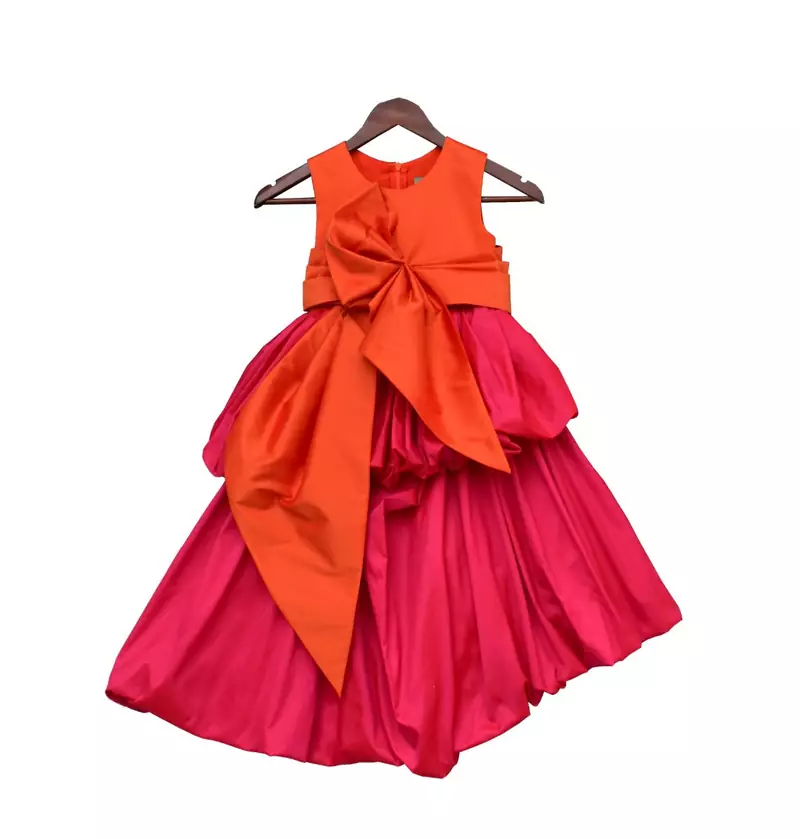 Hot Pink and Orange Gown