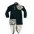 Bottle Green Embroidery Ajkan with Dhoti