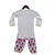White Kurti with White Printed Dhoti
