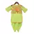 Neon Green Kurti and Dhoti with Embroidery Jacket