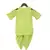 Neon Green Kurti and Dhoti with Embroidery Jacket