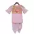 Pink Kurti and Dhoti with Embroidery Jacket